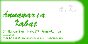 annamaria kabat business card